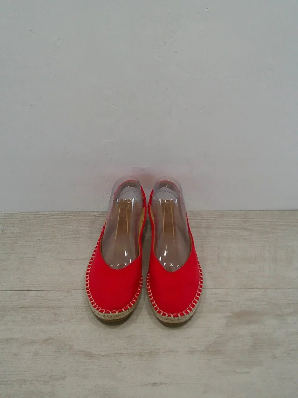 A New Day Irene Shoes Espadrille Slingback Closed Toe Comfort Red Flats Size 9